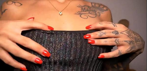  Tattooed amateur latina hottie horny blowjob and sex on camera